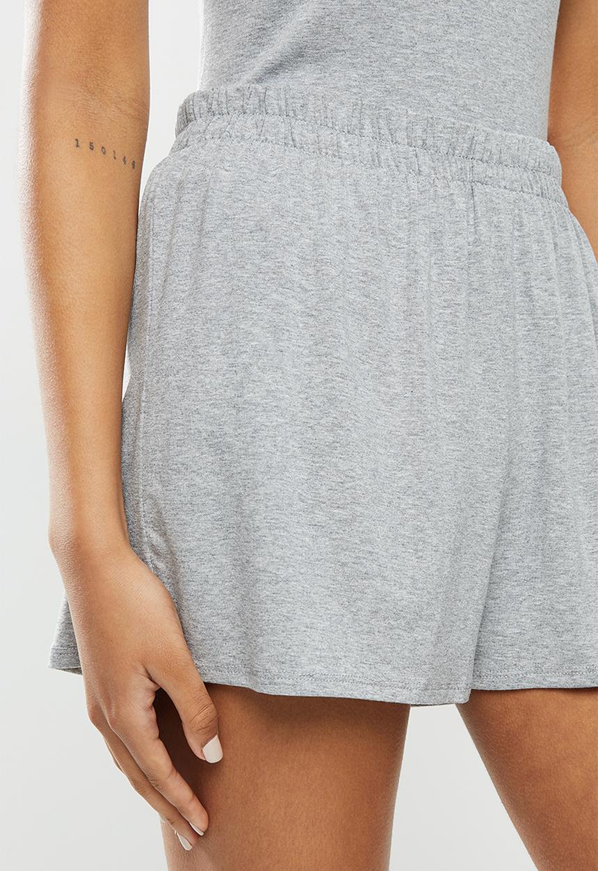 Superbalist - Sleep vest & shorts set - light grey melange