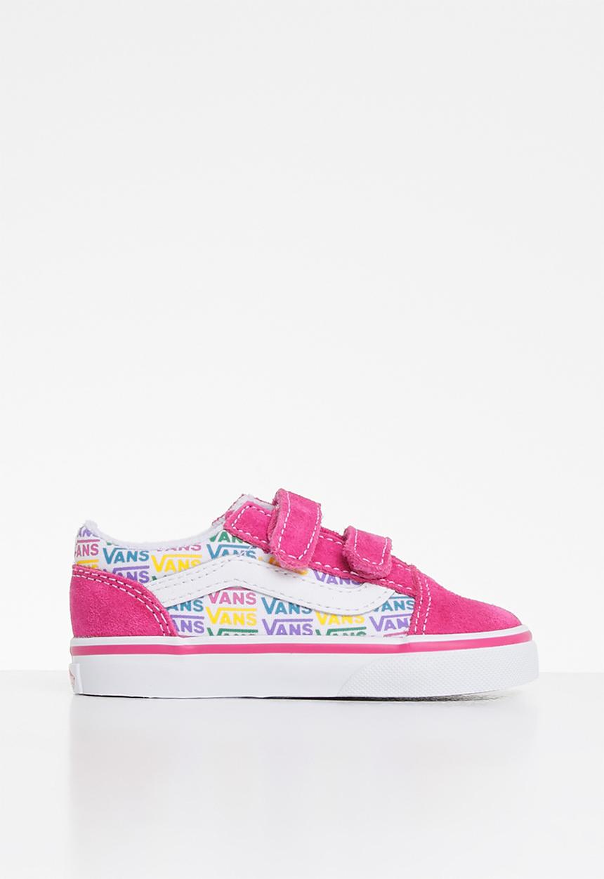 Vans - Td old skool v - (rainbow vans) cabaret & true white