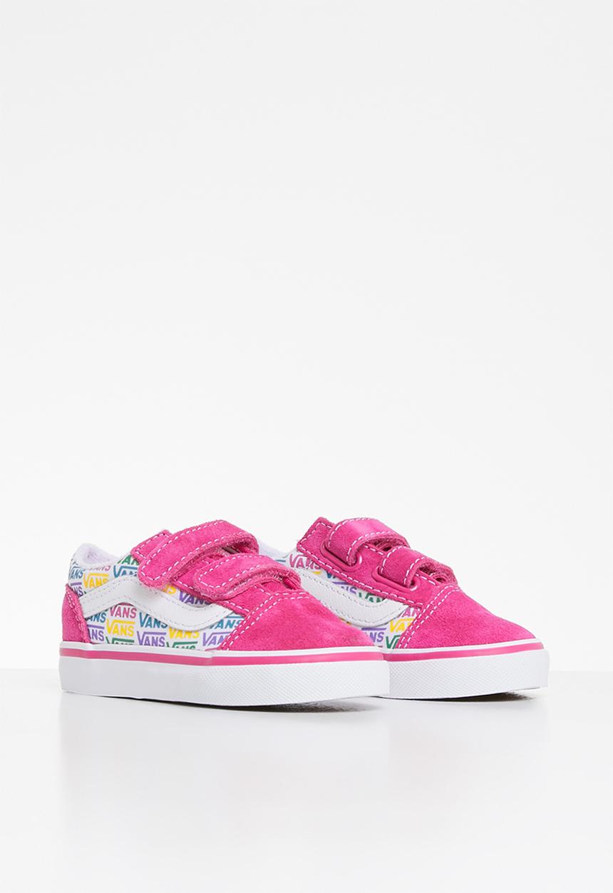 Vans - Td old skool v - (rainbow vans) cabaret & true white
