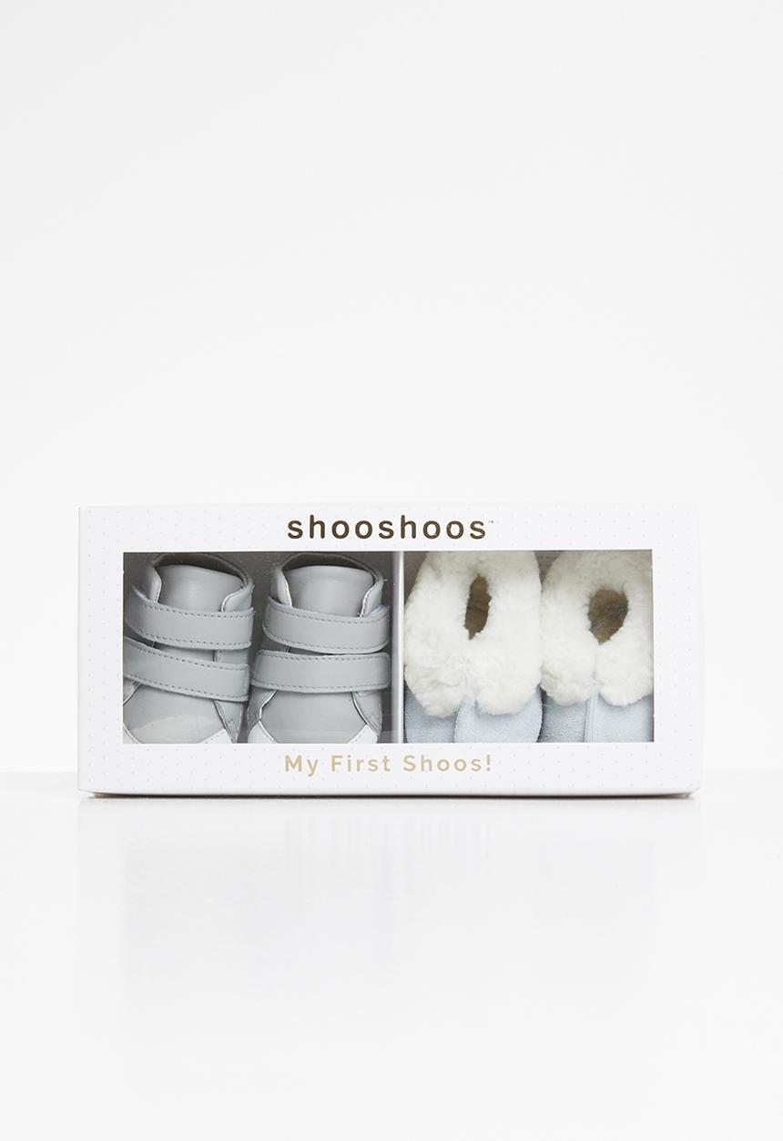 shooshoos - Newborn gift set - grey & blue 