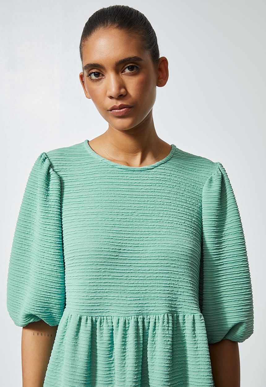 Superbalist - Textured fabric tiered dress - mint