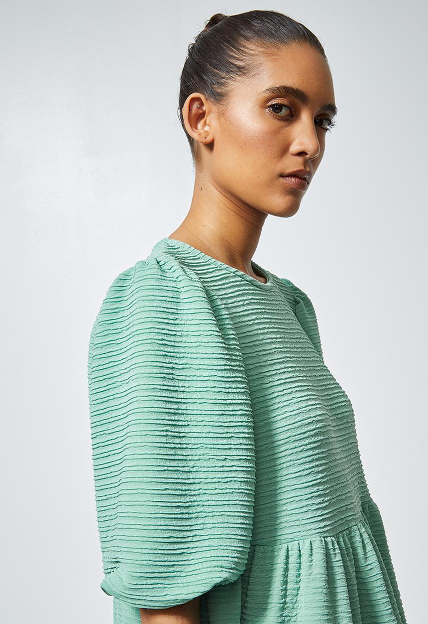 Superbalist - Textured fabric tiered dress - mint