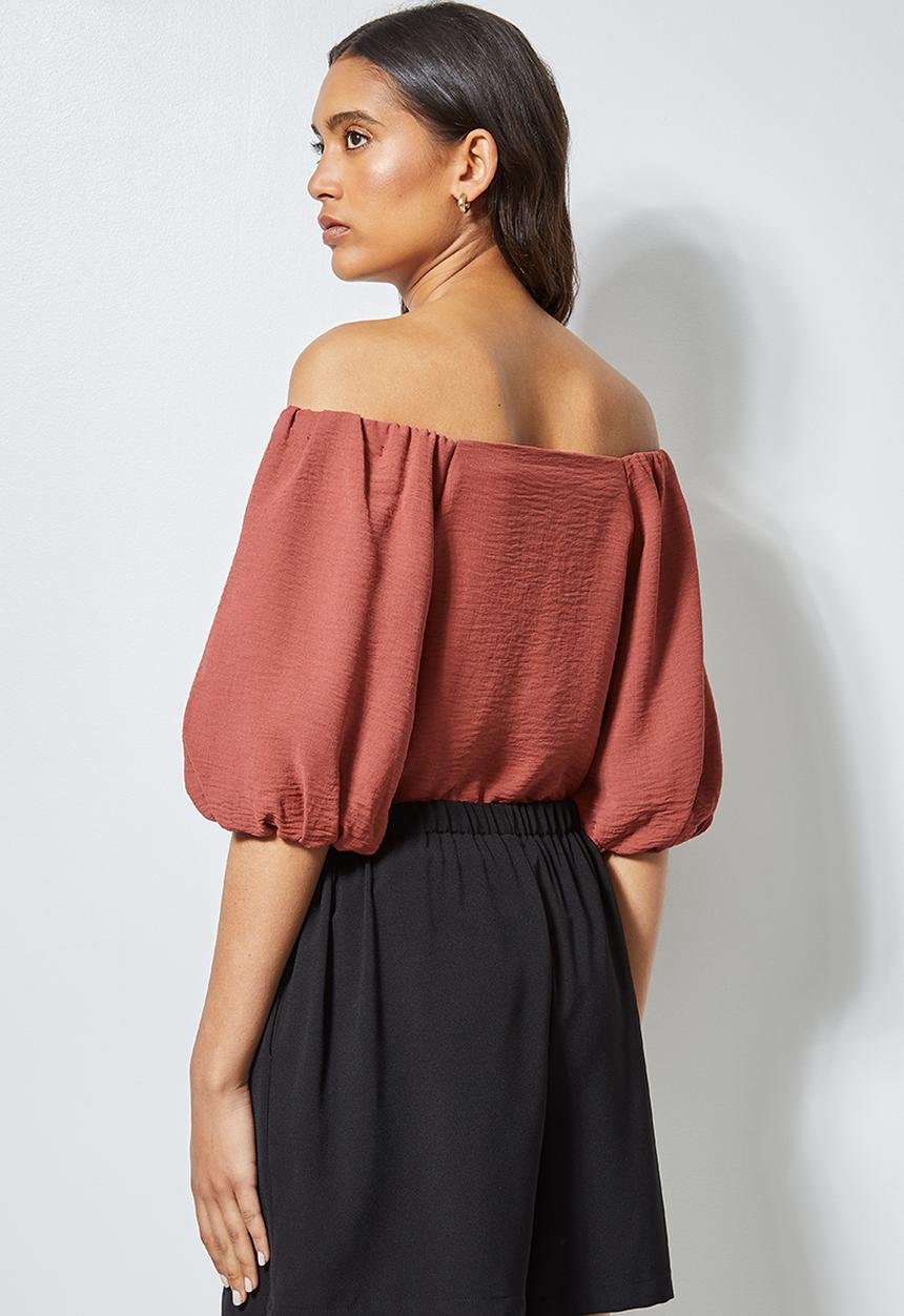 Superbalist - Puff sleeve blouse - spiced apple