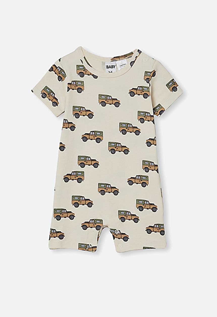 Cotton On - The short sleeve romper - dark vanilla