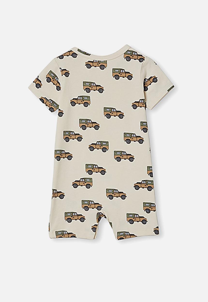Cotton On - The short sleeve romper - dark vanilla