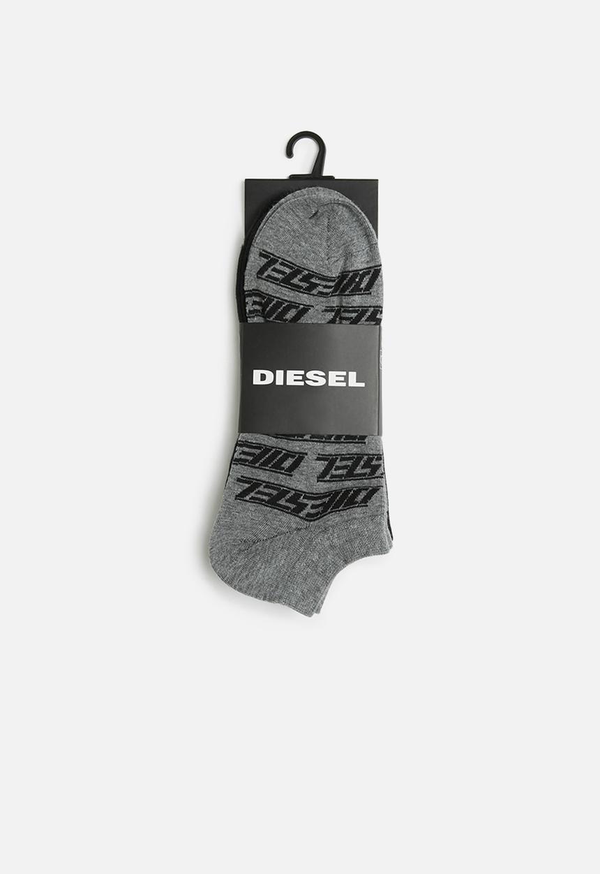 Diesel  - Gost 3 pack invisible socks - black & grey 