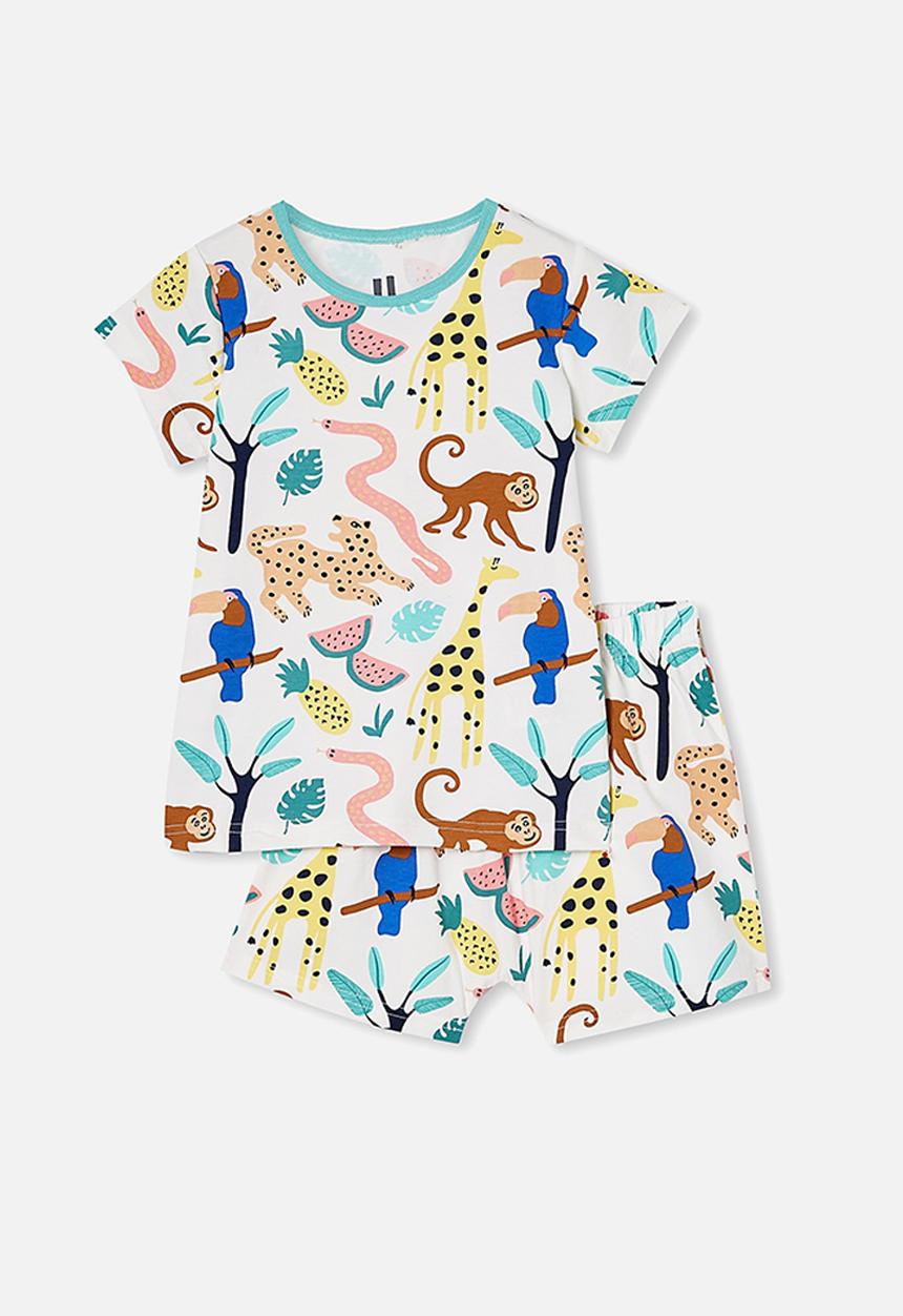 Cotton On - Harpa short sleeve pj set - vanilla