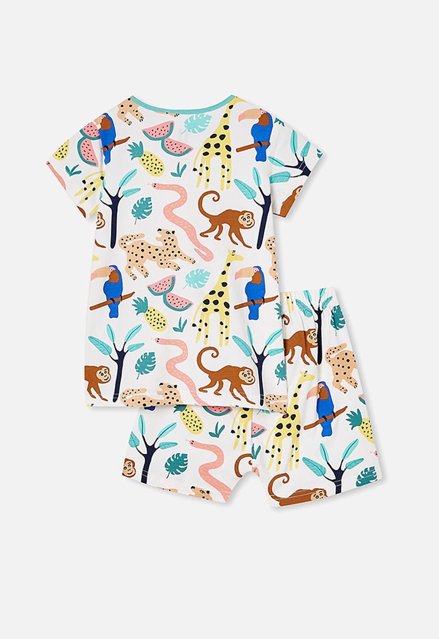 Cotton On - Harpa short sleeve pj set - vanilla