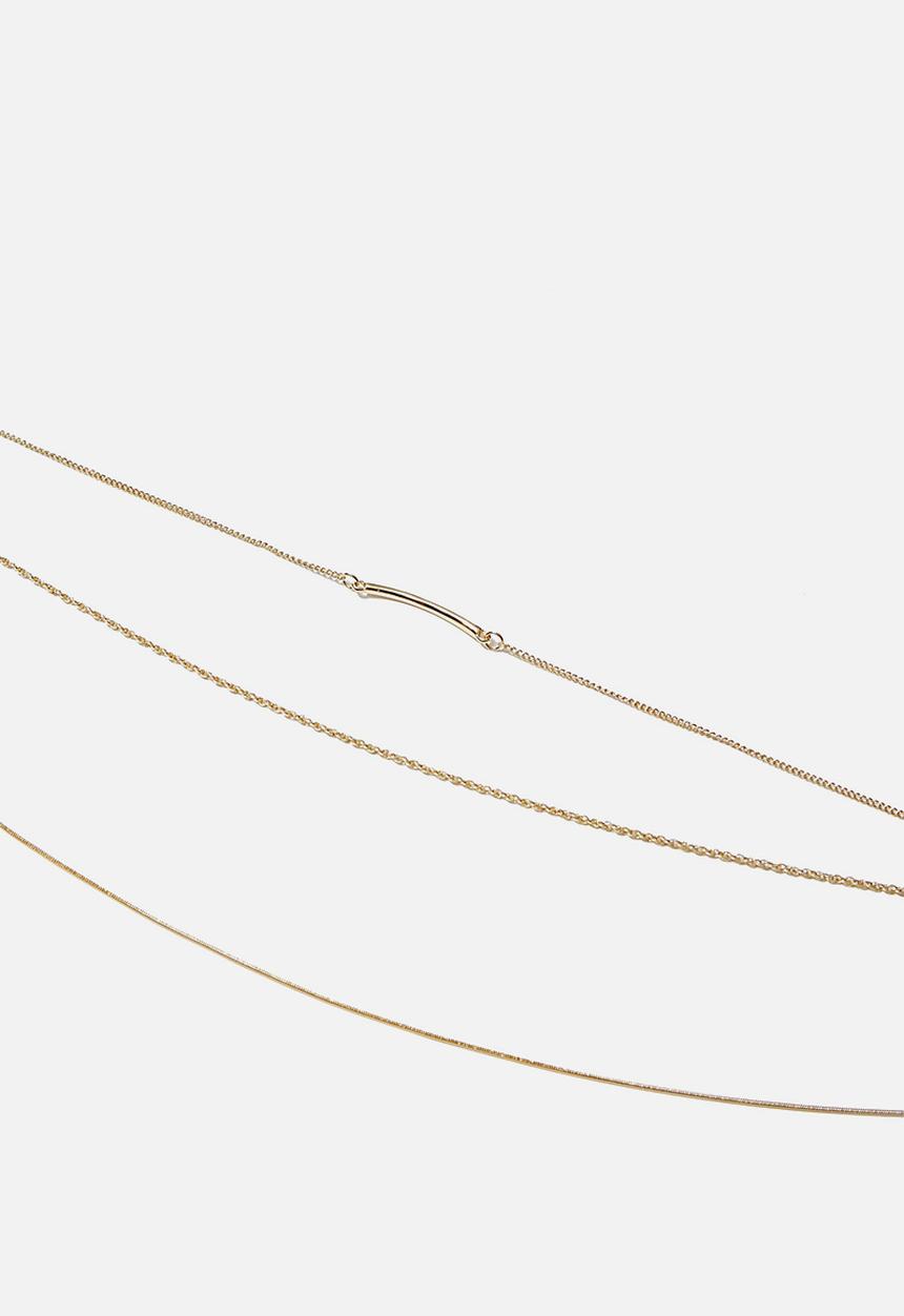 Rubi - Luxe layers simple layered necklace  - gold