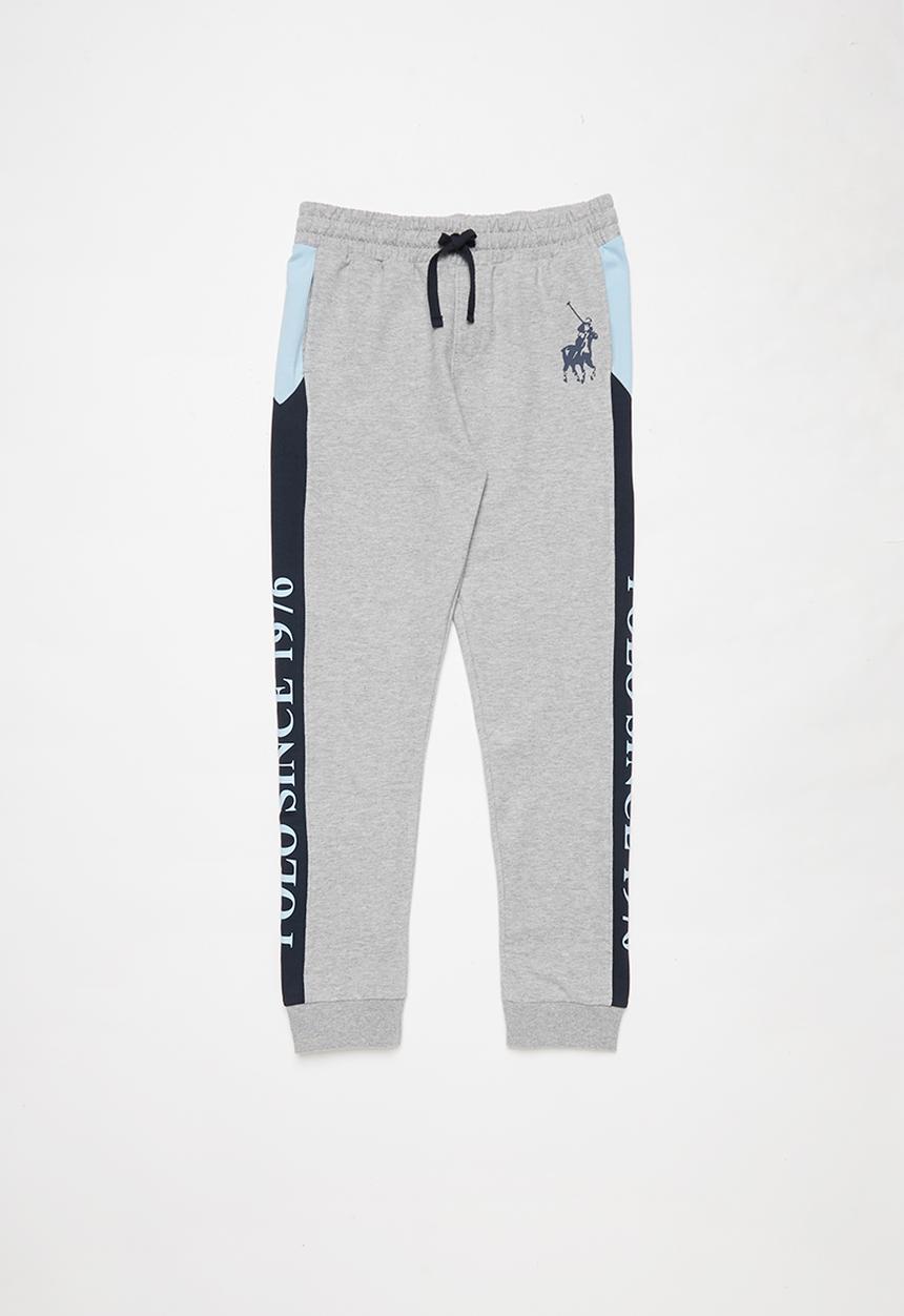 POLO - Boys Carson cut & sew track pant - grey