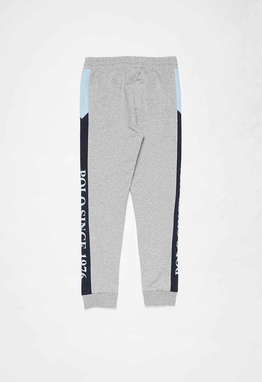 POLO - Boys Carson cut & sew track pant - grey