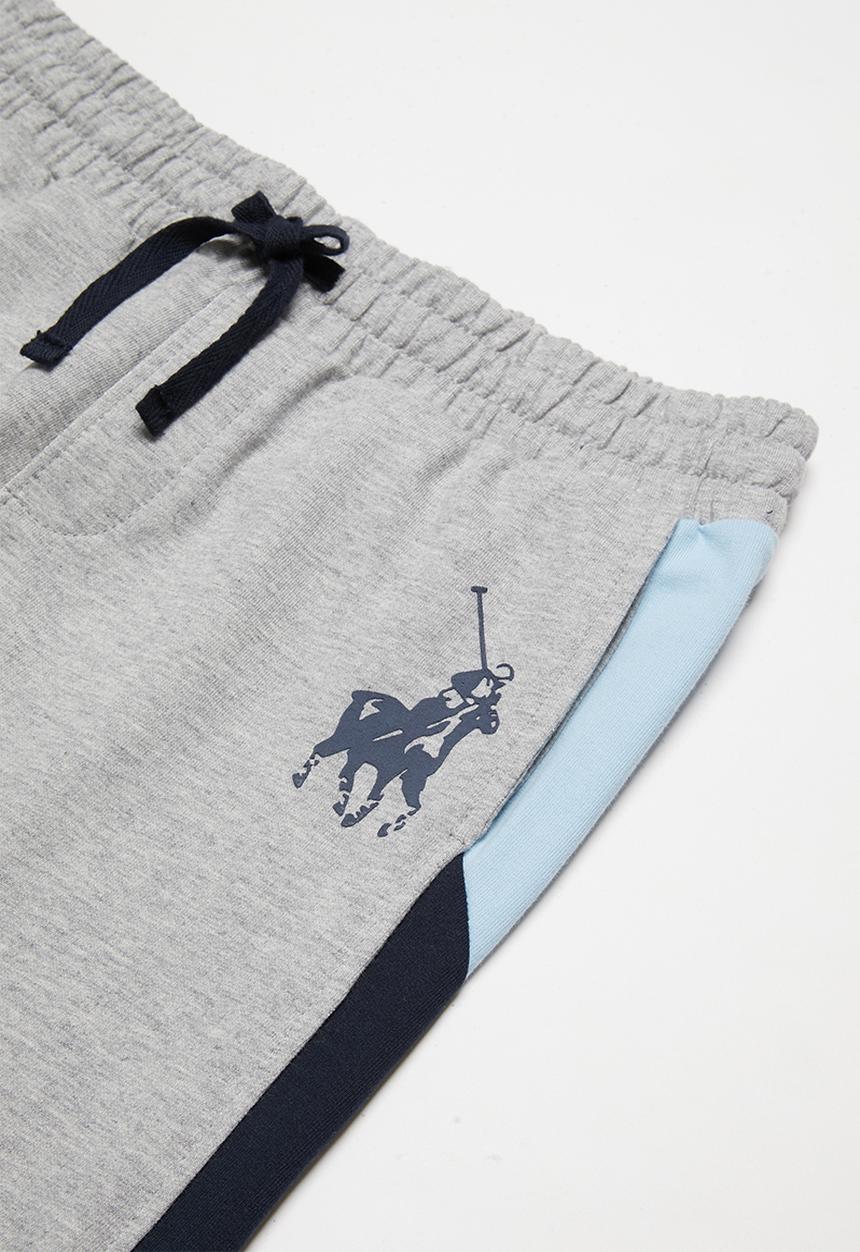 POLO - Boys Carson cut & sew track pant - grey