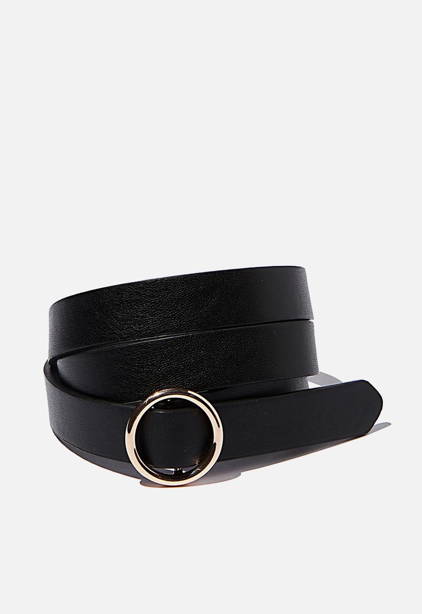 Rubi - Round about buckle belt - black