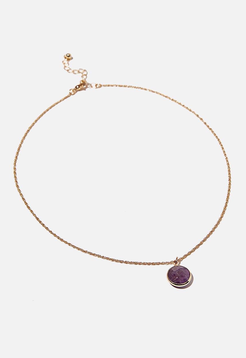 Rubi - Treasures short pendant necklace - amethyst