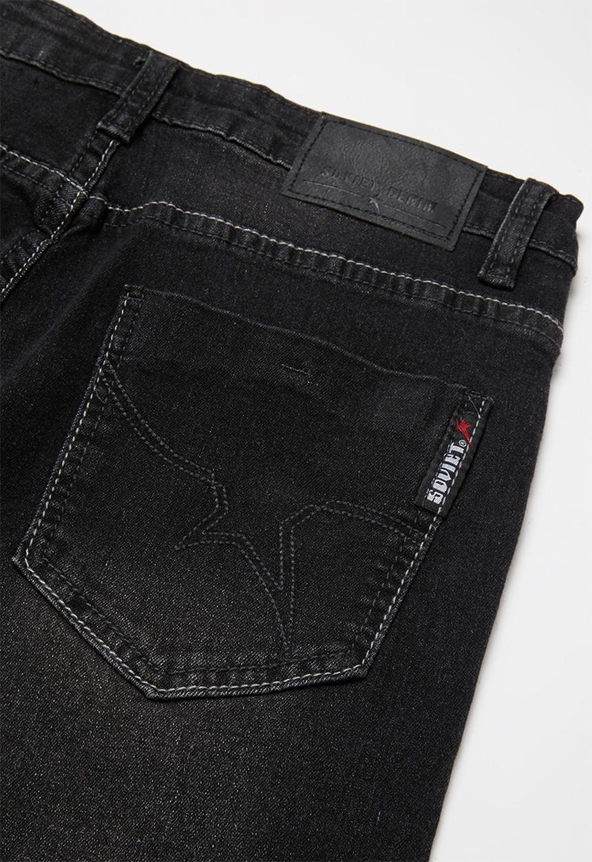 SOVIET - Boys denim short - black