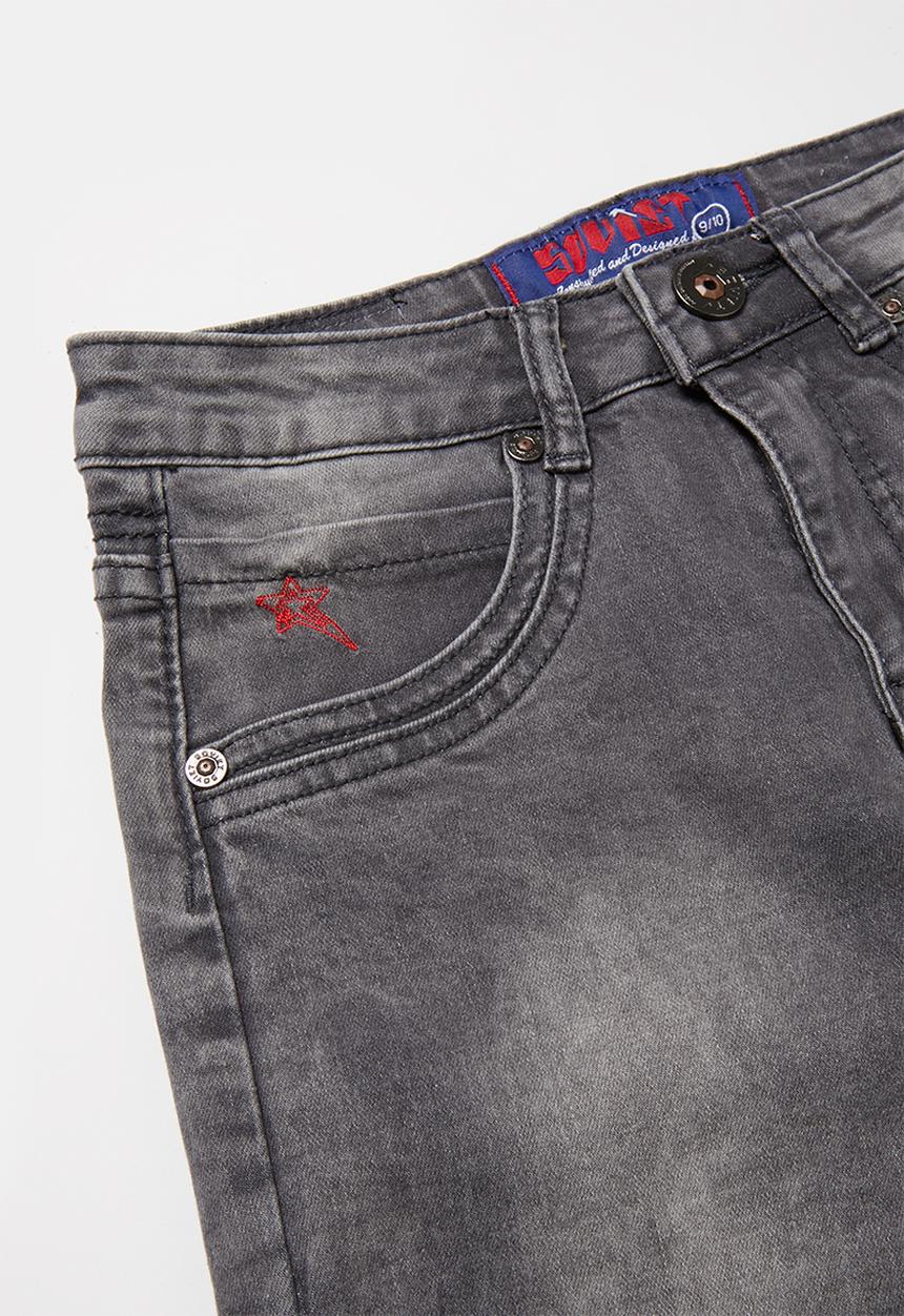 SOVIET - Boys denim short - grey