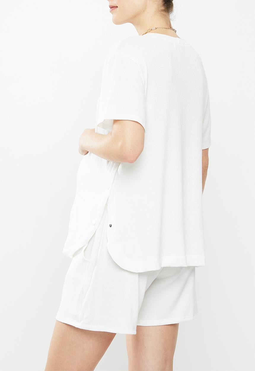 Superbalist - Maternity side popper tee - white 