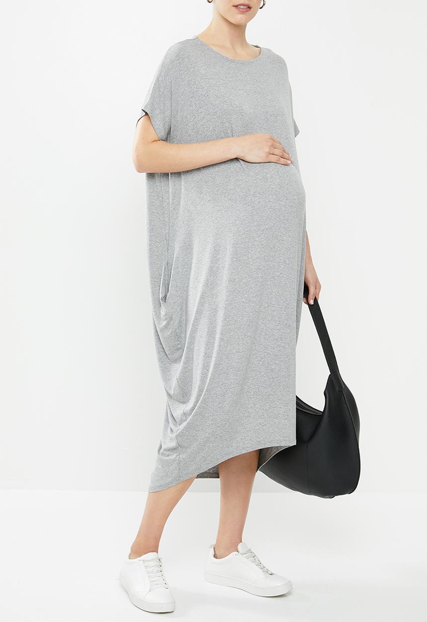 Superbalist - Maternity grown on sleeve cacoon dress - grey 