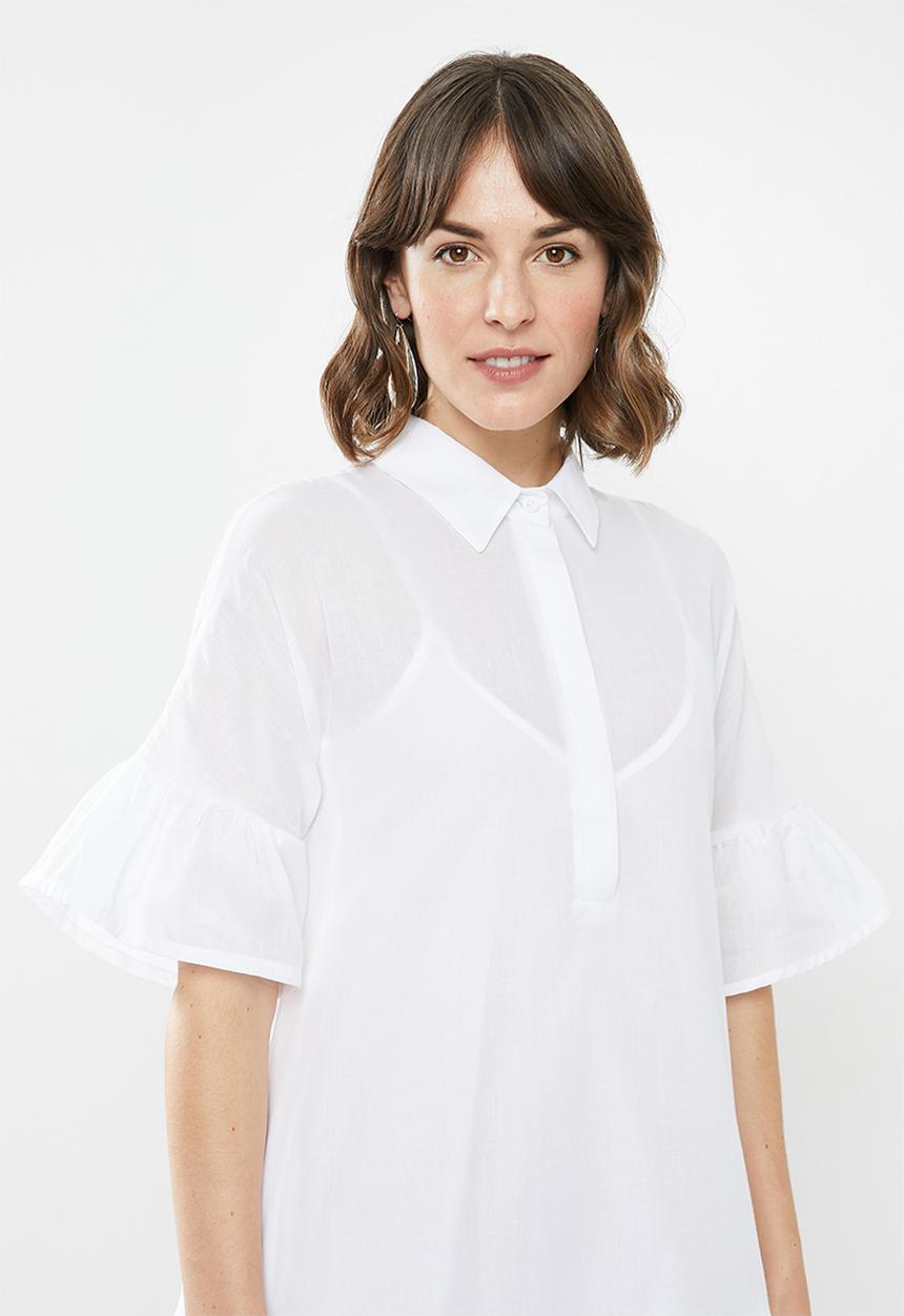 AMANDA LAIRD CHERRY - Nhlole dress - white