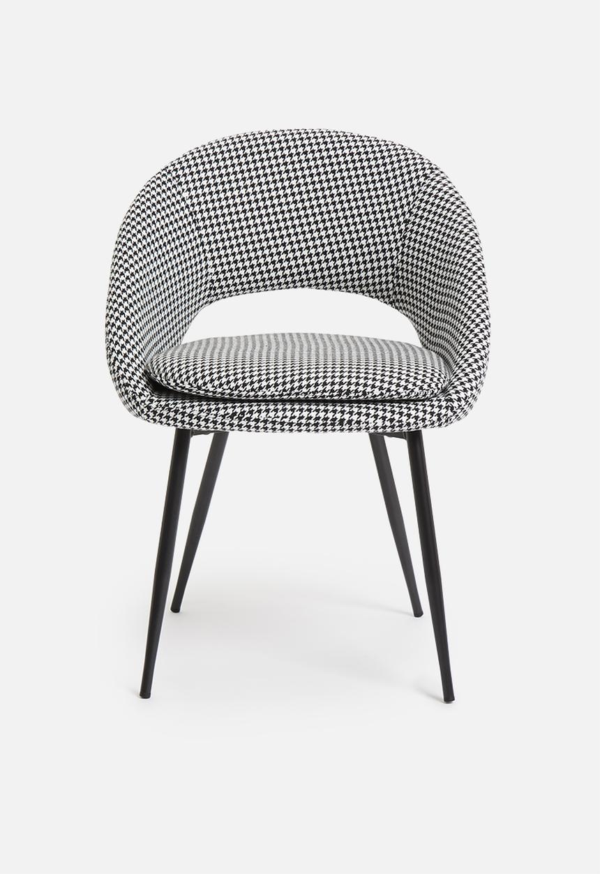 Sixth Floor - Mika chair - houndstooth 