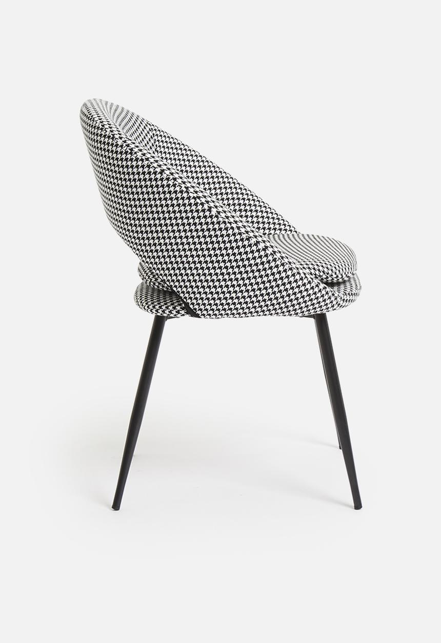 Sixth Floor - Mika chair - houndstooth 