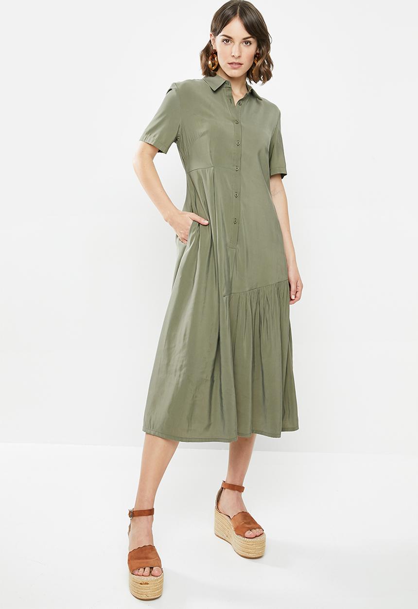 AMANDA LAIRD CHERRY - Kuhlanga dress - khaki
