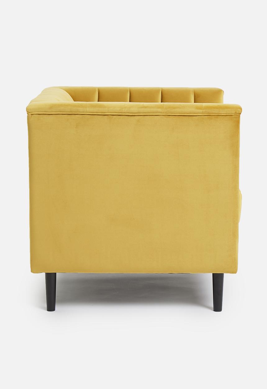 Sixth Floor - Flute armchair - mustard
