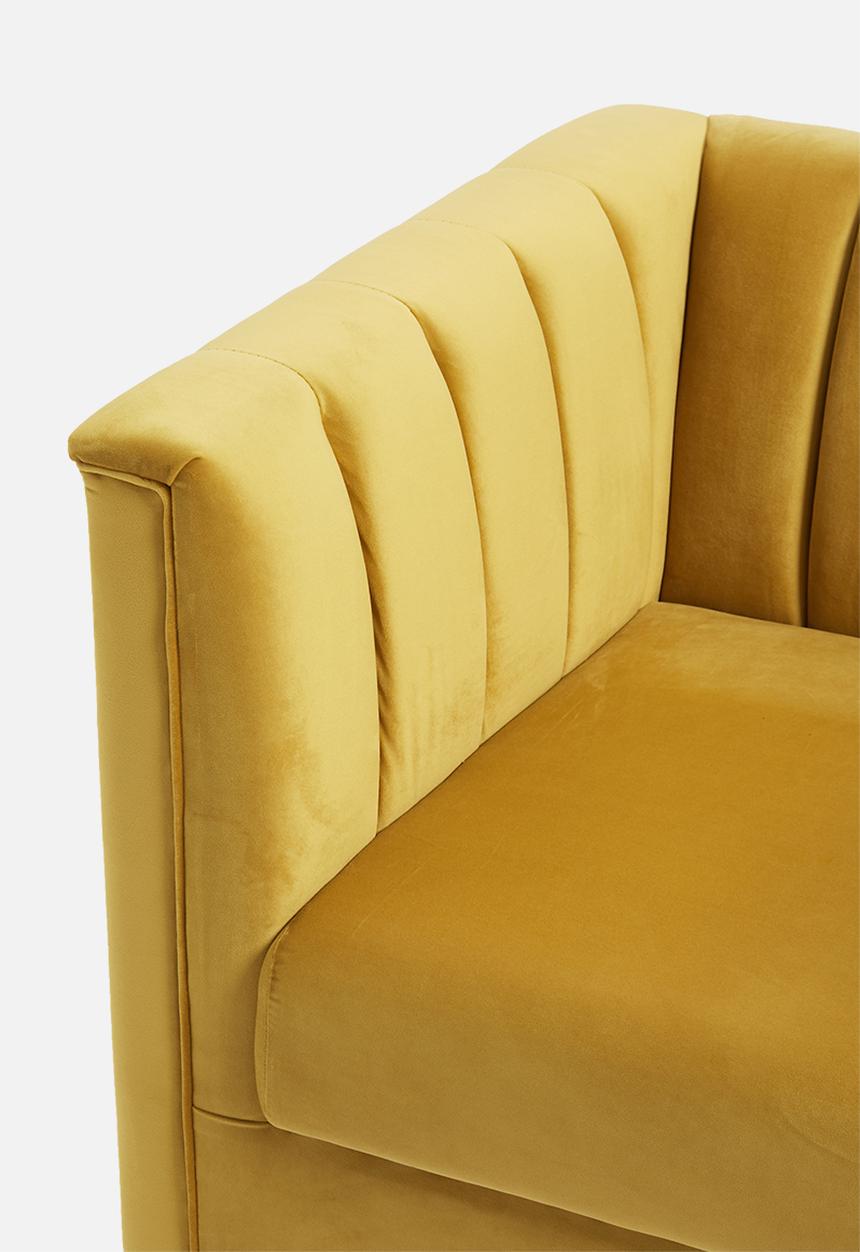 Sixth Floor - Flute armchair - mustard