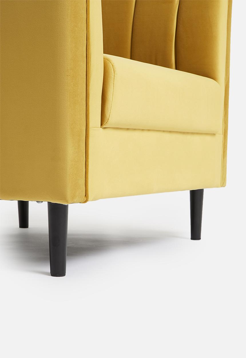 Sixth Floor - Flute armchair - mustard