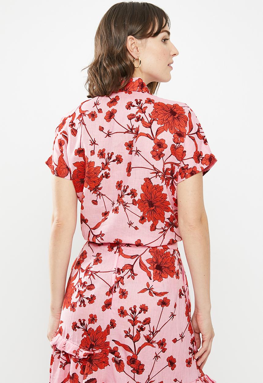 AMANDA LAIRD CHERRY - Msingazi shirt- pink & red