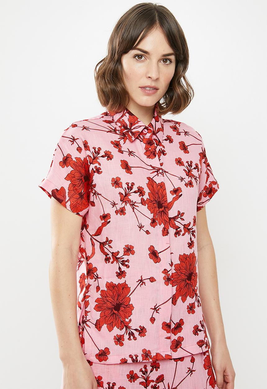 AMANDA LAIRD CHERRY - Msingazi shirt- pink & red