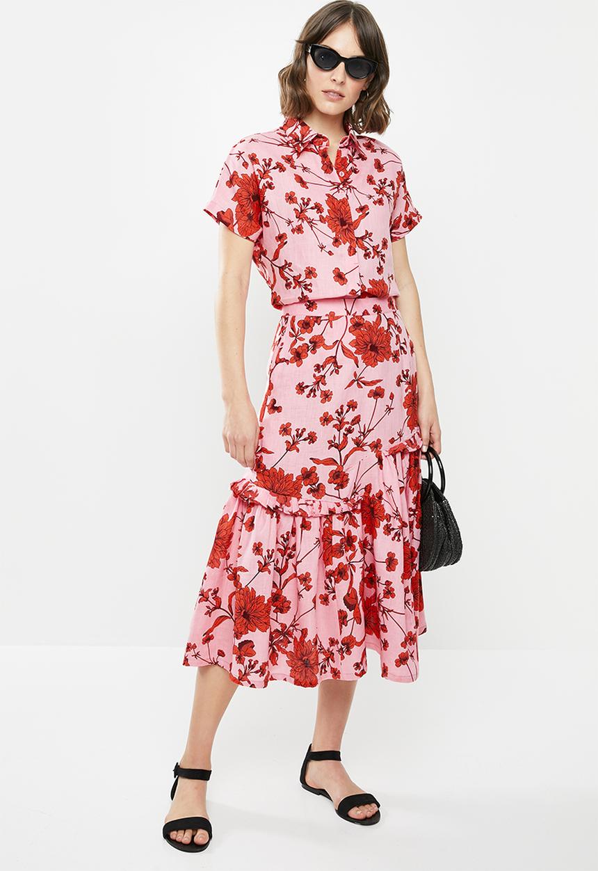 AMANDA LAIRD CHERRY - Msingazi shirt- pink & red