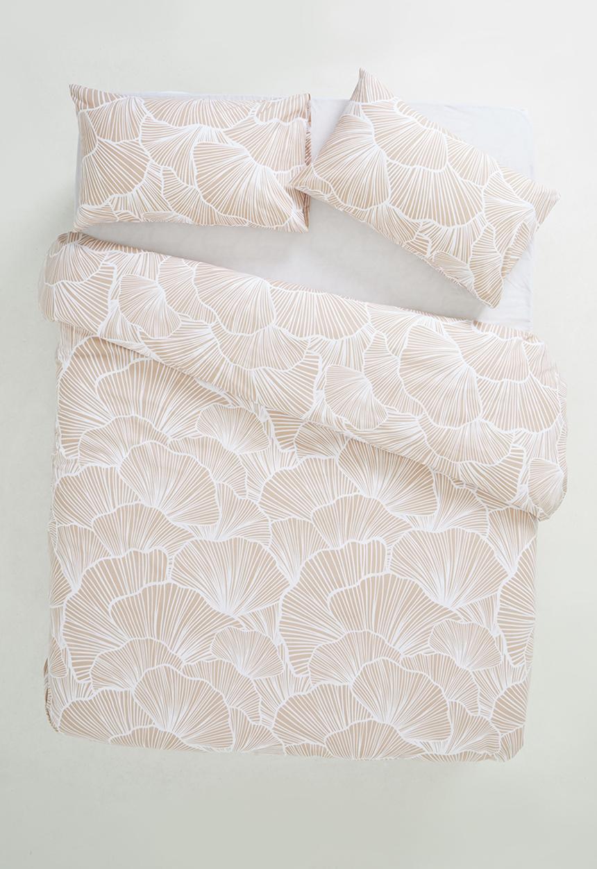Sixth Floor - Linear floral printed polycotton duvet cover set - pink