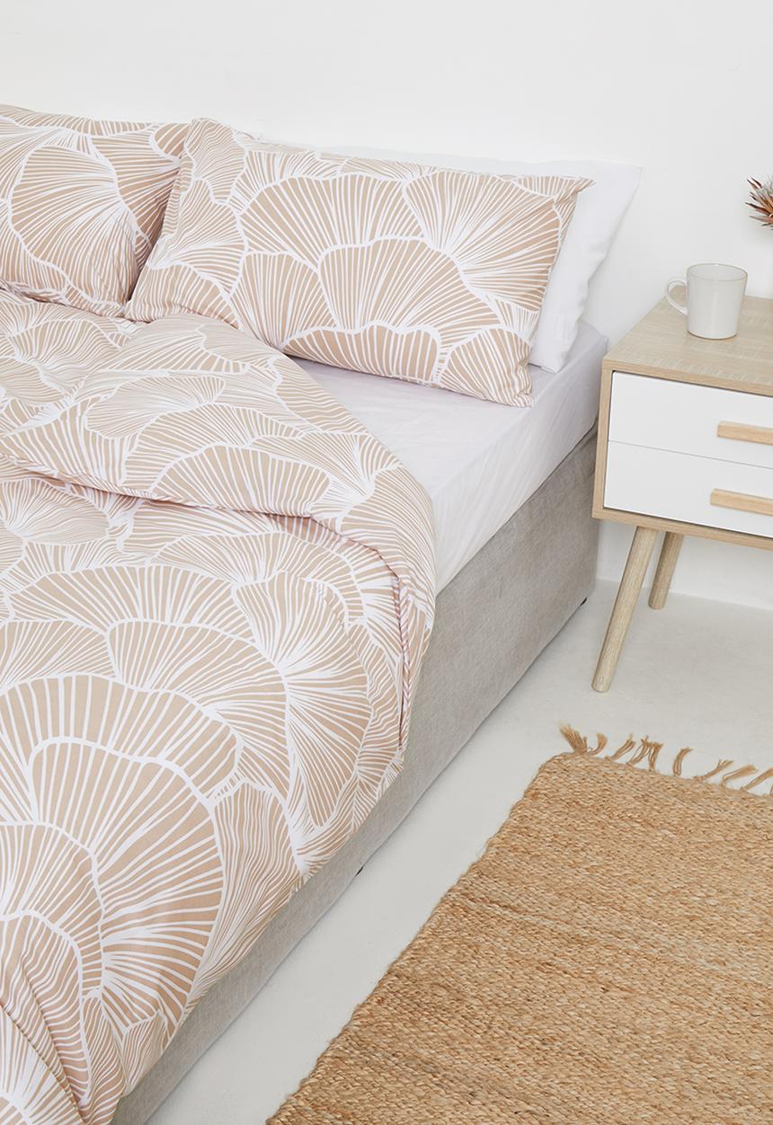 Sixth Floor - Linear floral printed polycotton duvet cover set - pink