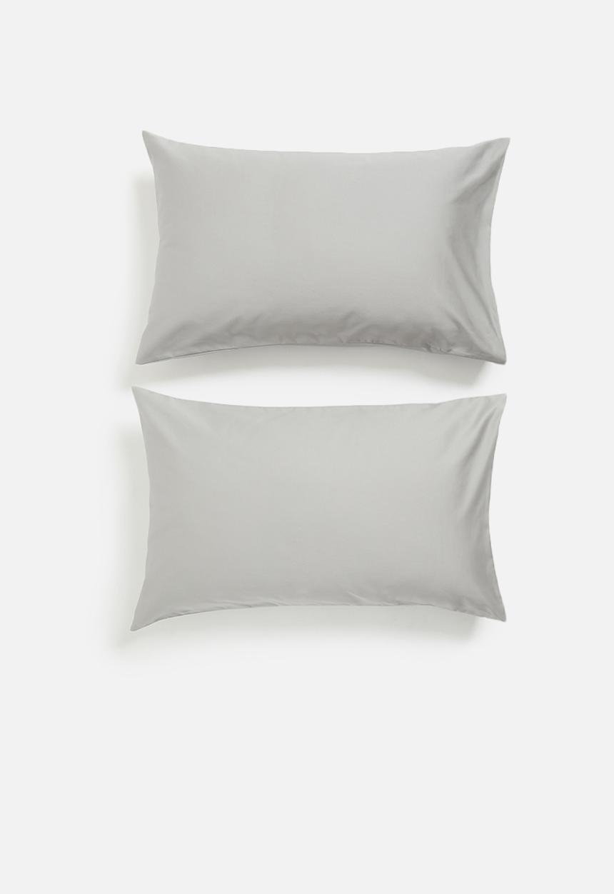 Sheraton Textiles - 400tc Egyptian Cotton standard pillowcase set - grey 
