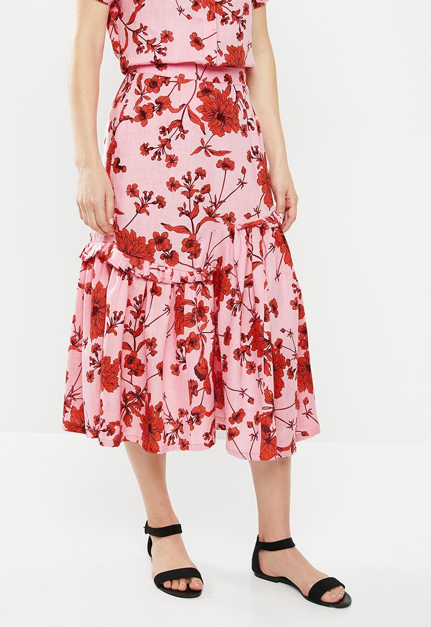 AMANDA LAIRD CHERRY - Ibundwe skirt - pink & red
