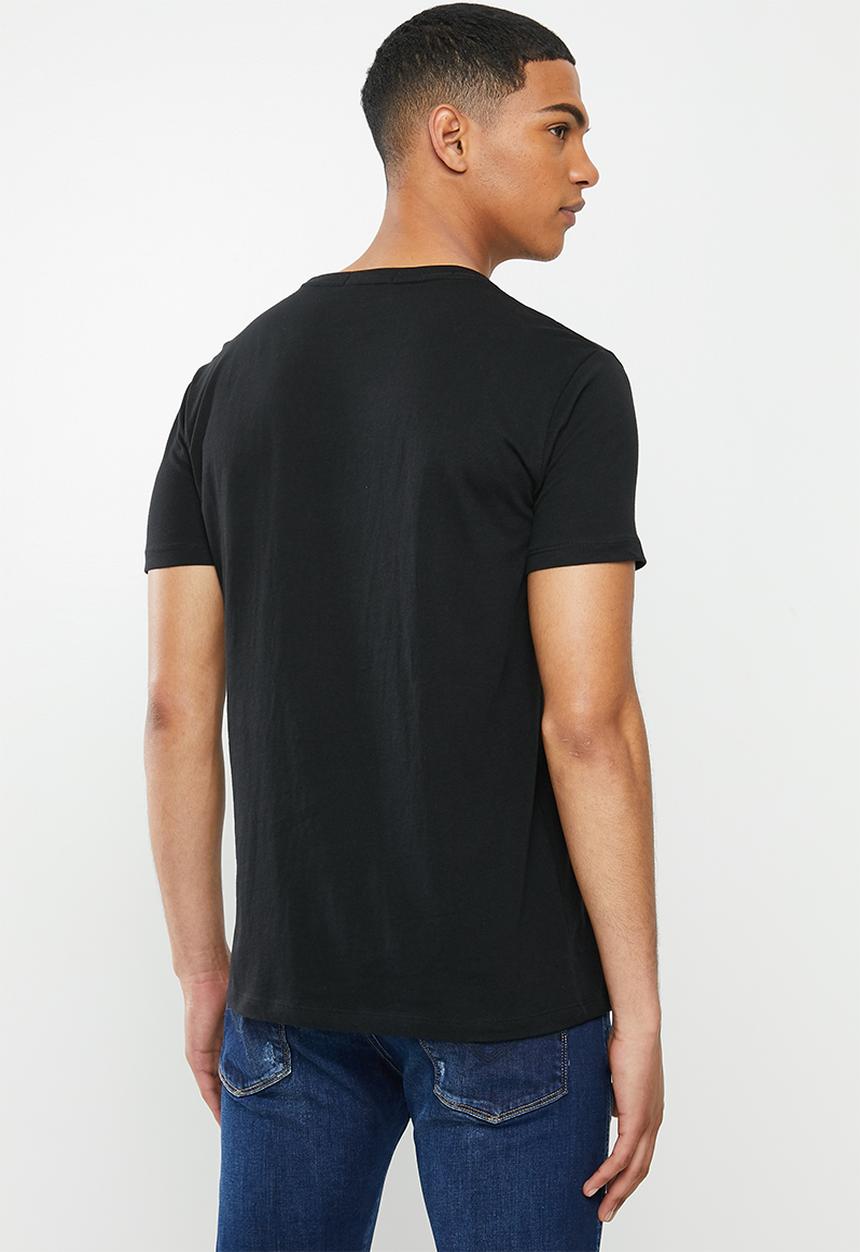 Replay - Black center label tee  - black