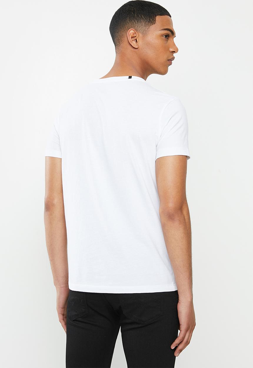 Replay - White log tee - white