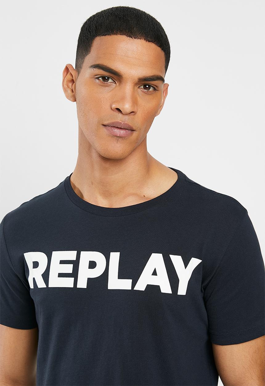 Replay - Navy logo tee - navy