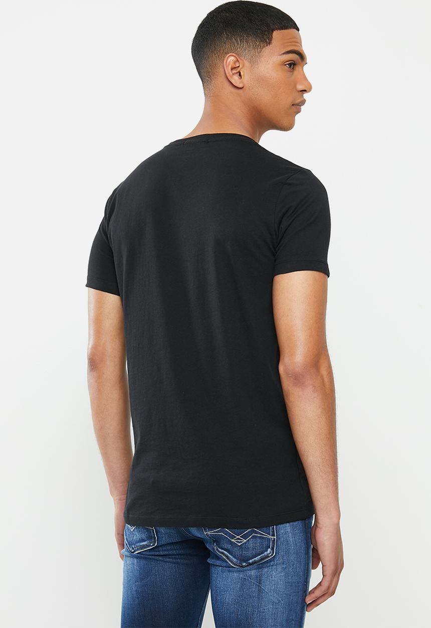 Replay - Black foil printed tee - black