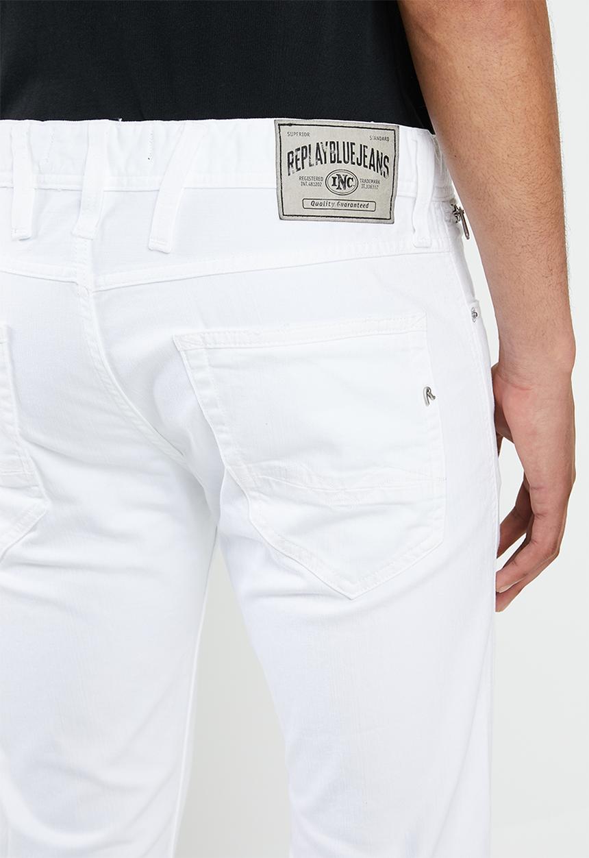 Replay - Slim anbass white denim  - white