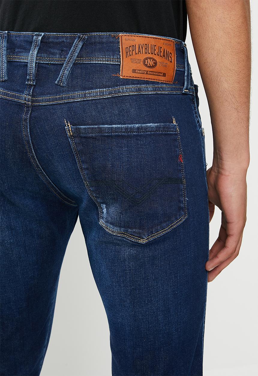 Replay - Slim dark wash replay denim  - dark blue