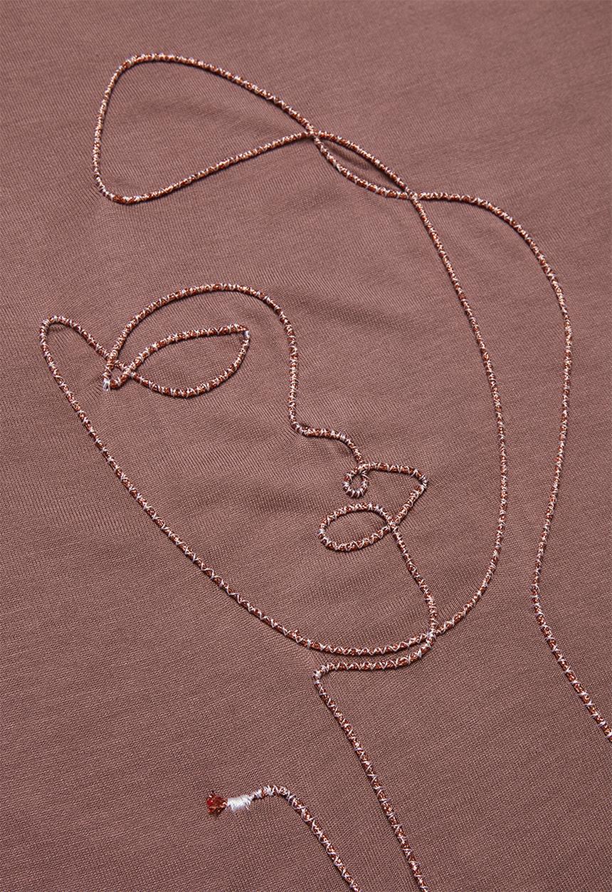 Name It - Fanessa short sleeve oversize top - rose taupe