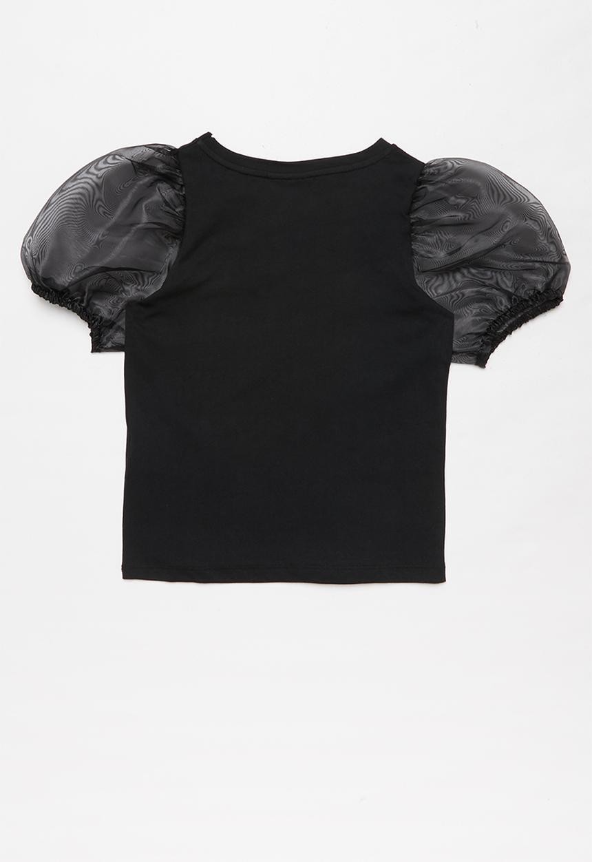 Name It - Flora balloon short top - black