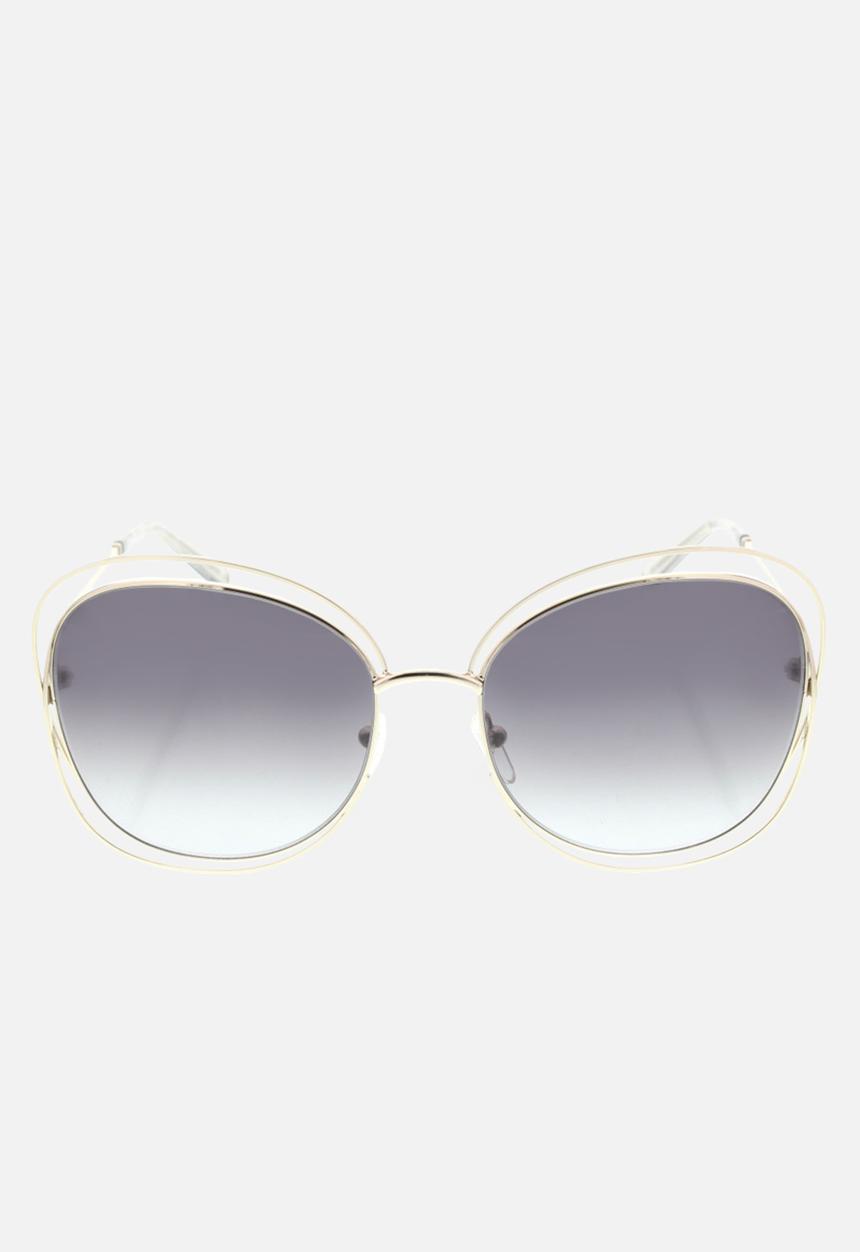 Chloe - Chloe round sunglasses - gold & light grey