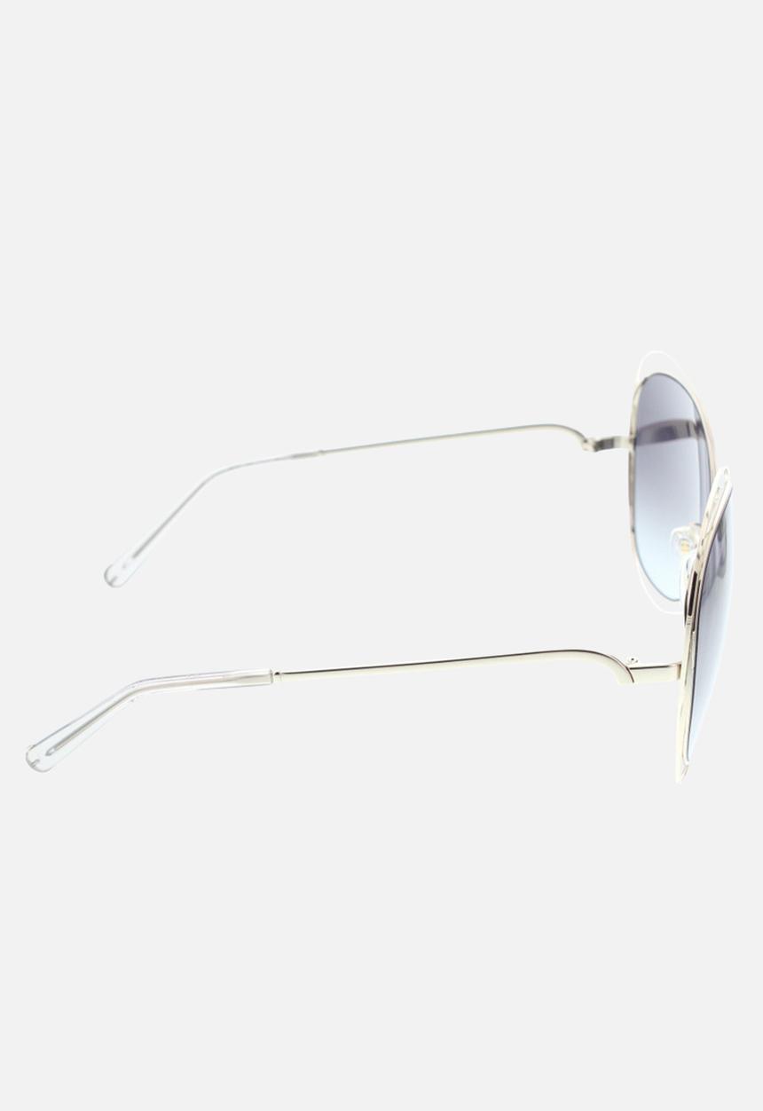 Chloe - Chloe round sunglasses - gold & light grey