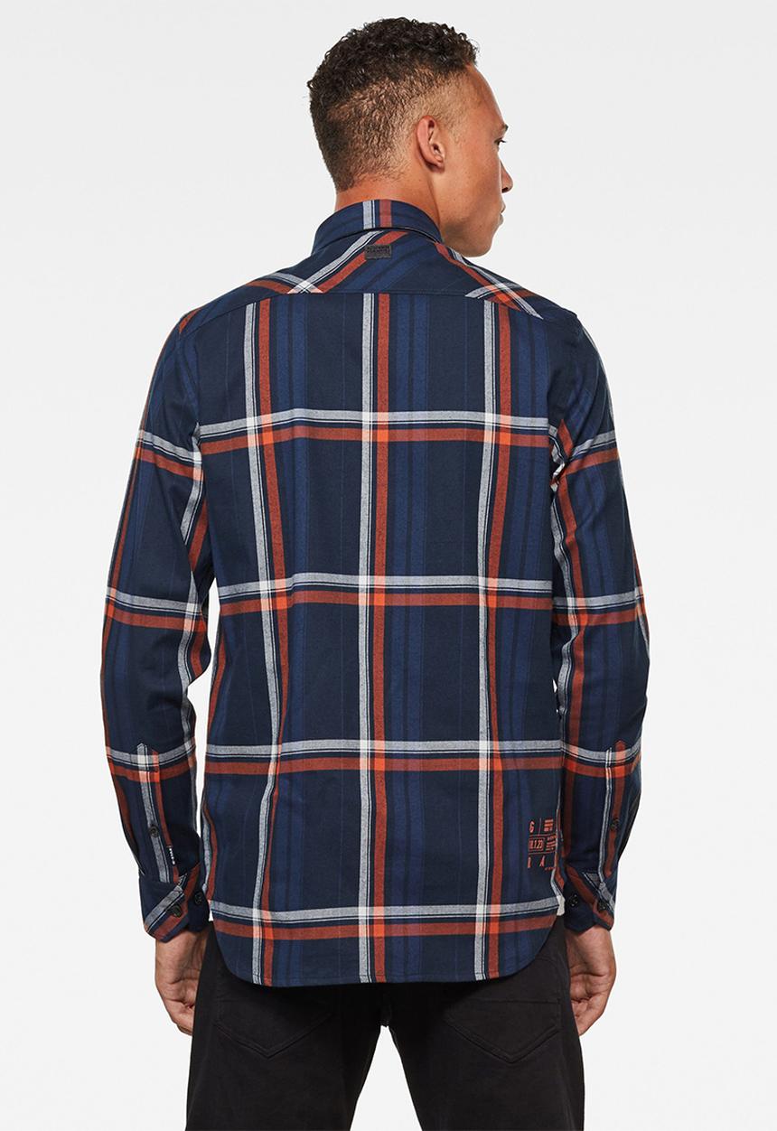 G-STAR - Stalt regular patch pocket long sleeve shirt - multi