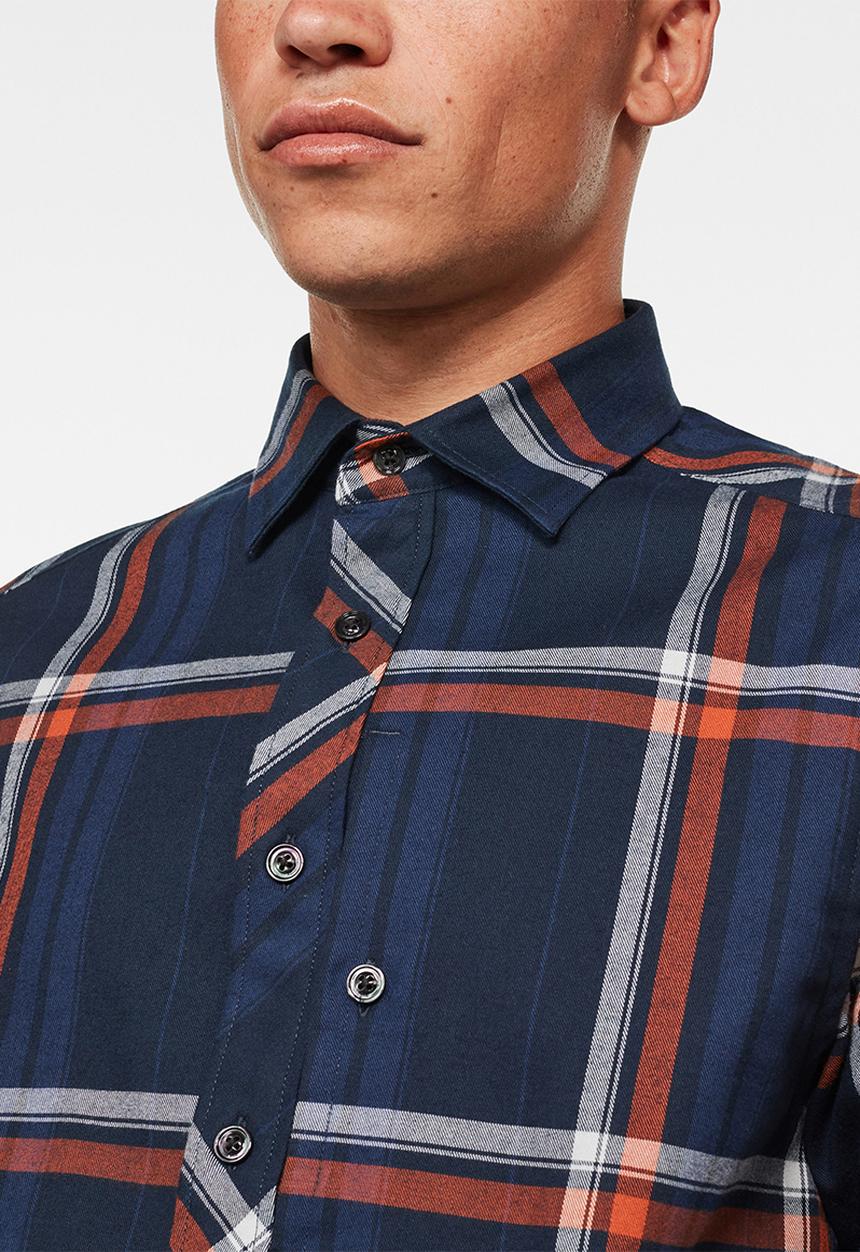 G-STAR - Stalt regular patch pocket long sleeve shirt - multi