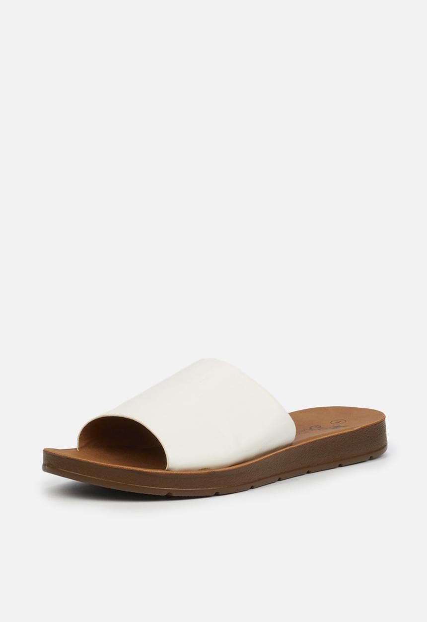 Butterfly Feet - Zina slide - white