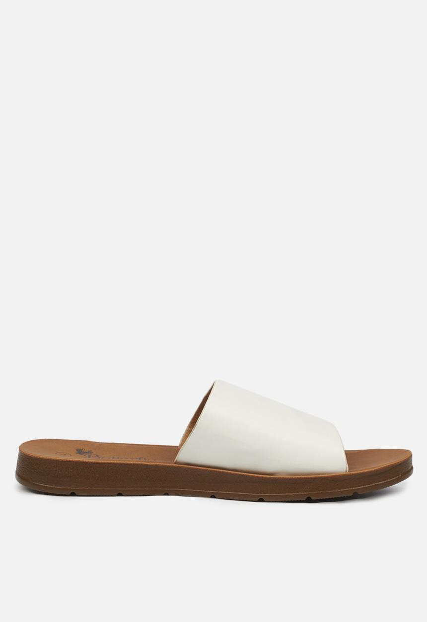 Butterfly Feet - Zina slide - white